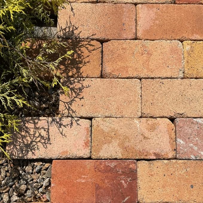 アンティークレンガ オレンジ 約110mm x 230mm x 60mm 6個入